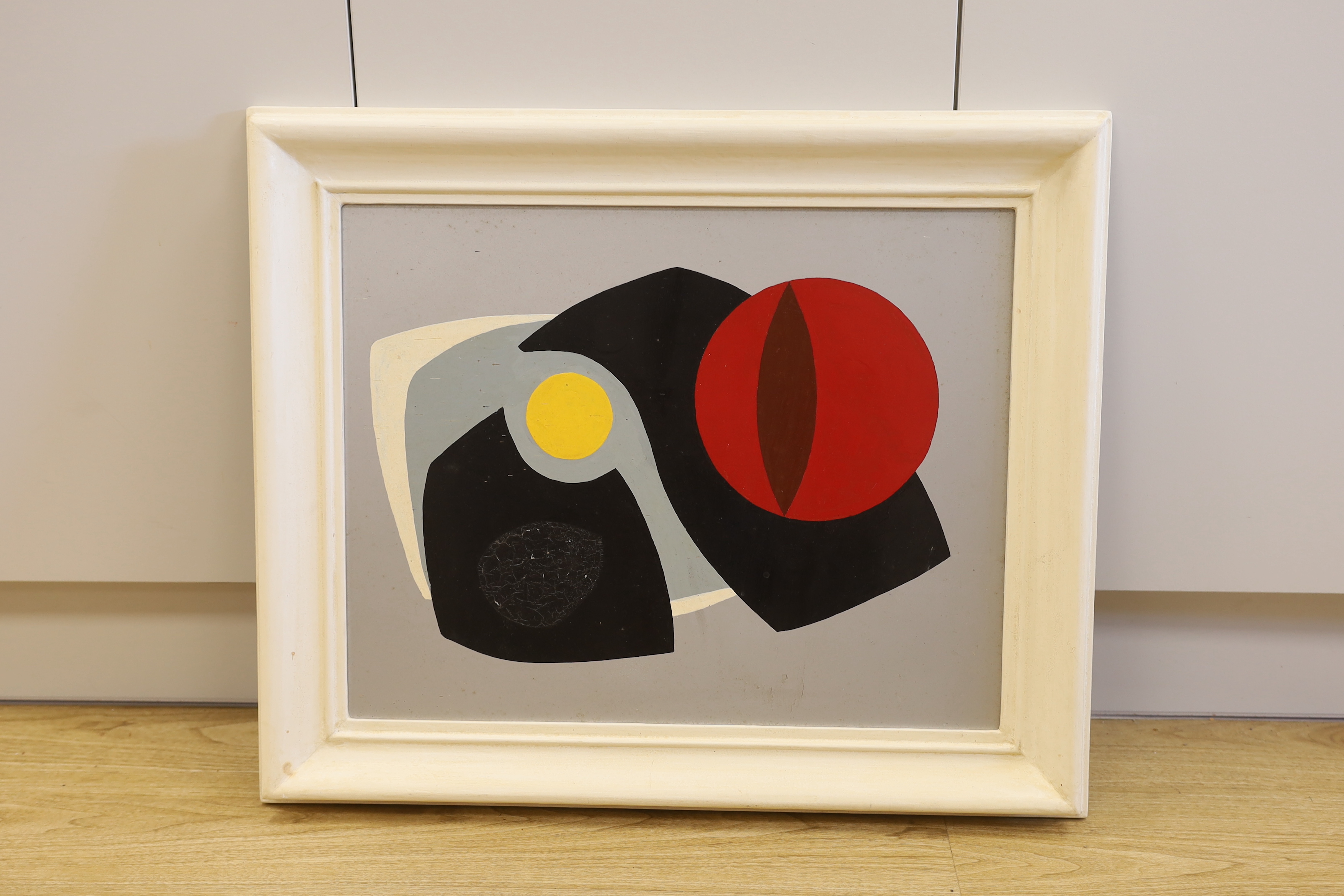 Anthony Twentyman (1906-1988), abstract oil on board, Geometric shapes, 56 x 44cm